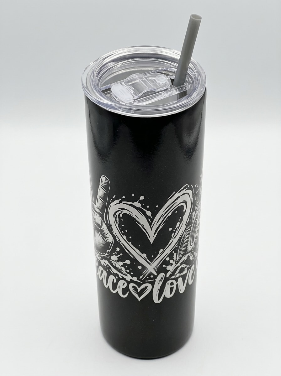 Peace Love Jeep slim tumbler